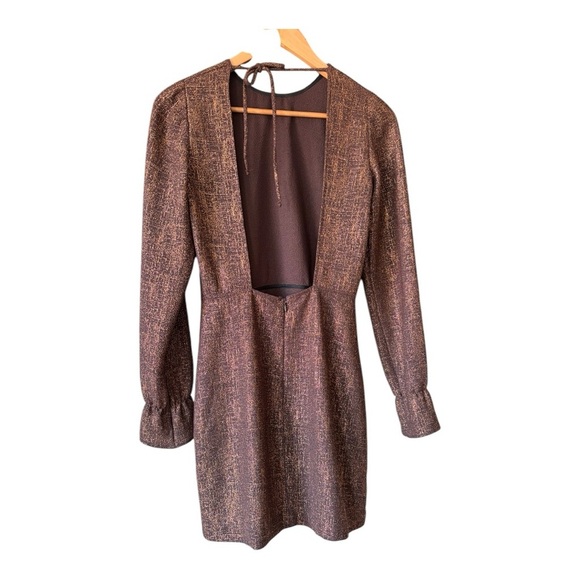 Reformation Mini Copper Open Back Dress Size S - Picture 2 of 9